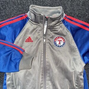 Texas‎ Rangers MLB Adidas Full Zip Gray Jacket Boys/Girls 4T